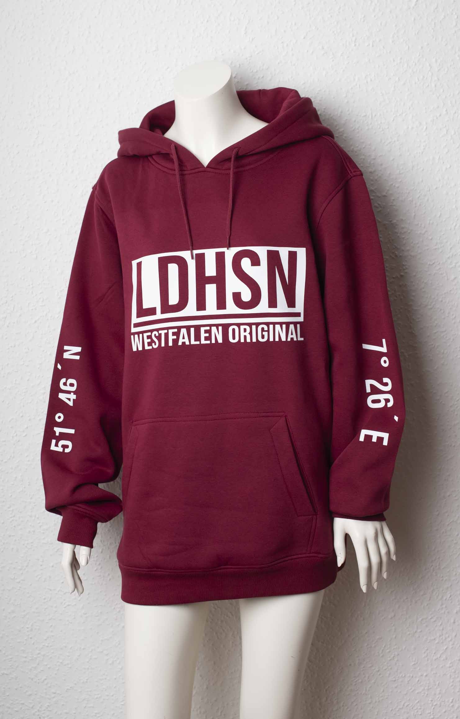 LDHSN Hoodie – Westfalen Original Kirschrot